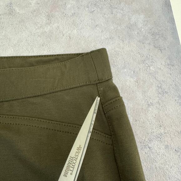 J. Jill Ponte Slim Leg Pants Pull On Stretch Olive Green Womens Sz Medium Petite - Picture 4 of 11